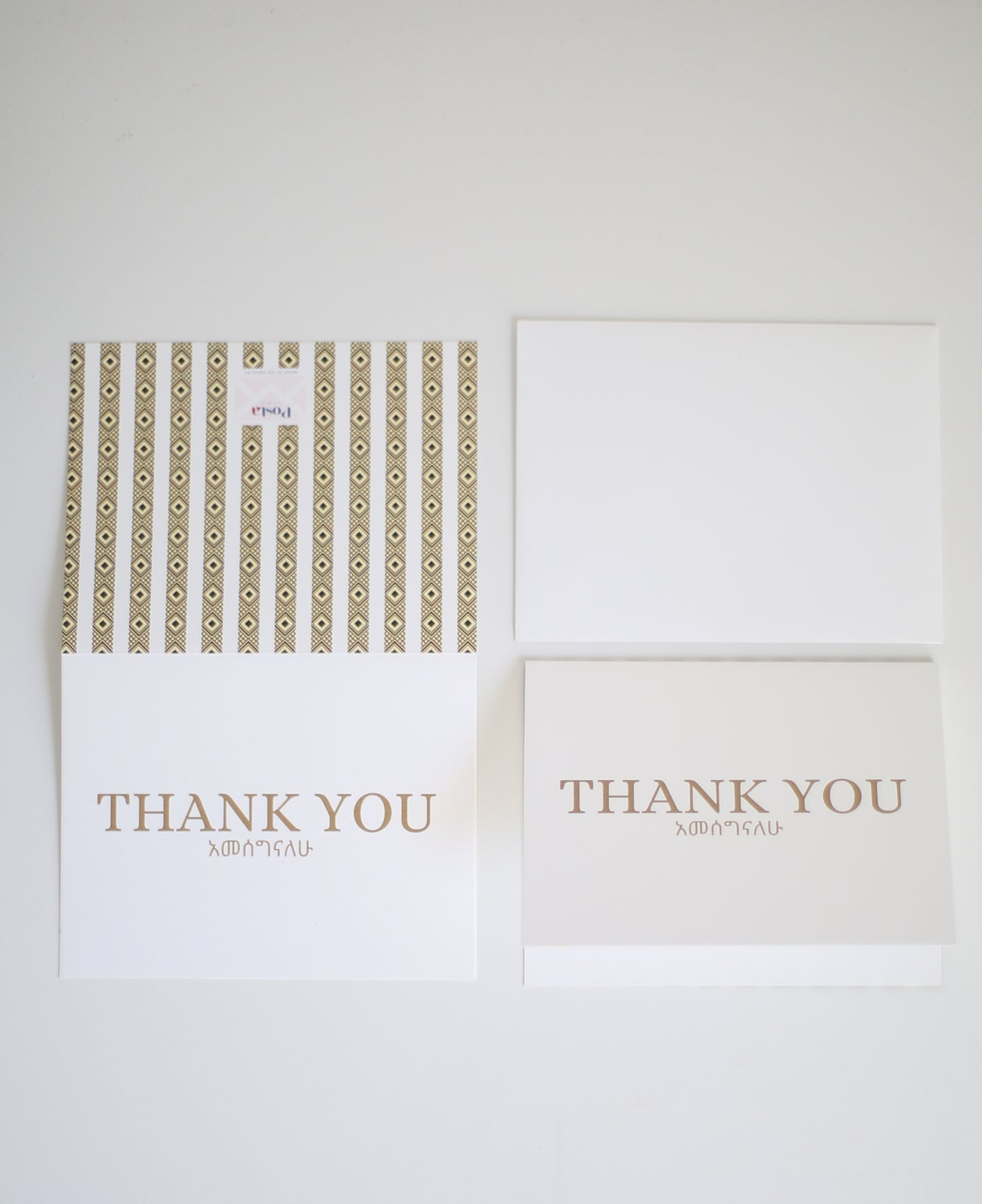 Amharic Thank you Cards With Envelopes