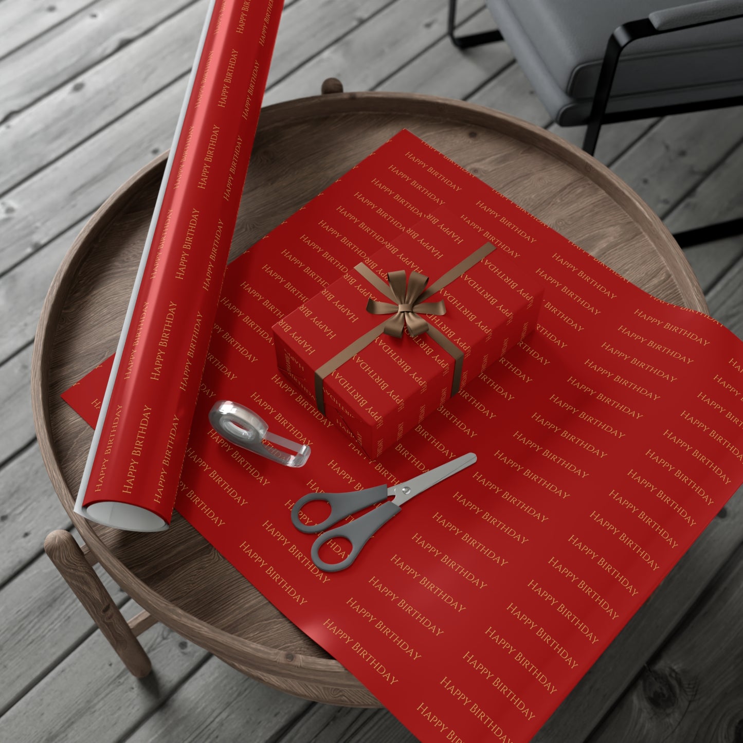 Happy Birthday Gift Wrap Papers | Festive Red Wrapping for Celebrations