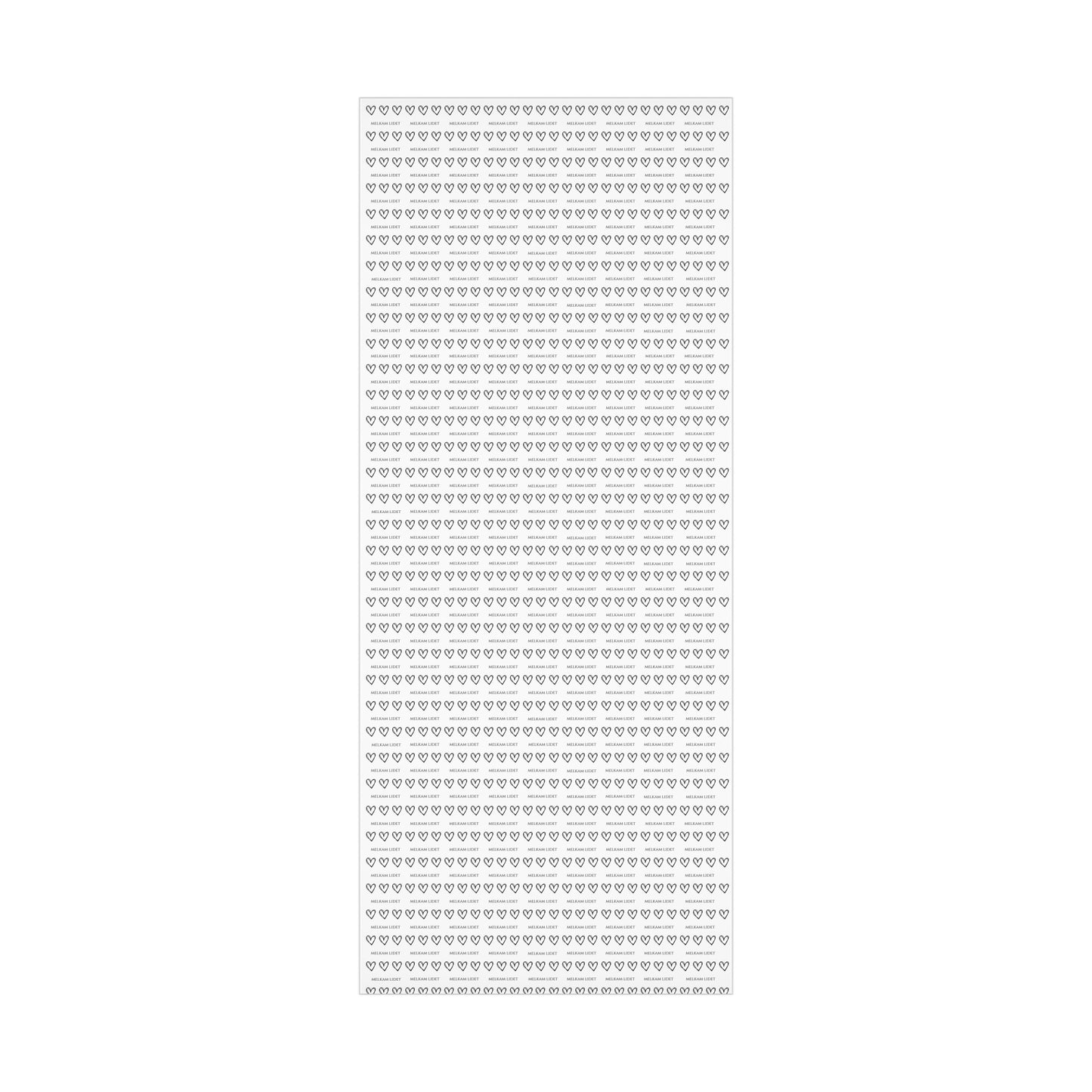 Melkam Lidet Heart Pattern B&W Gift Wrap Paper