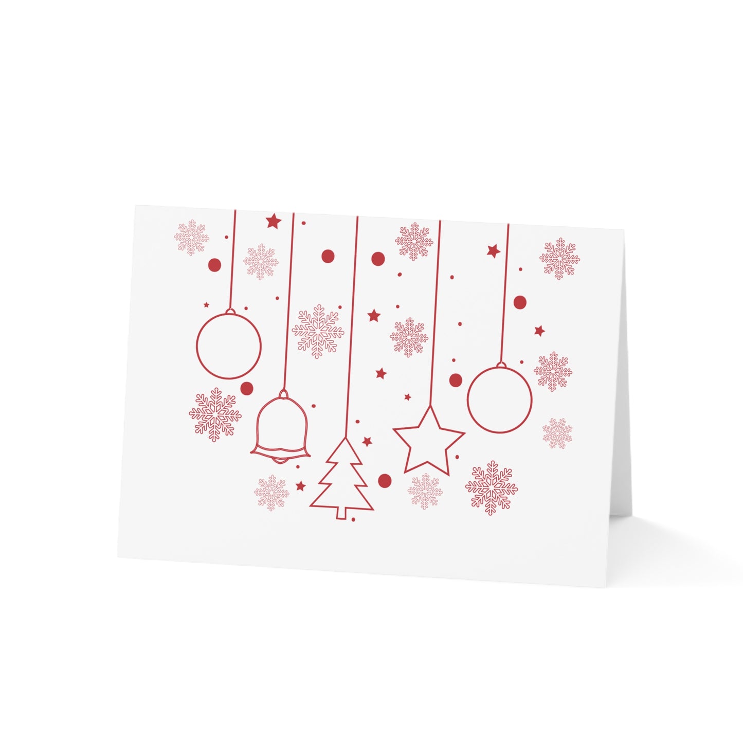 Red Merry Christmas Cards (1, 10, 30, and 50pcs)