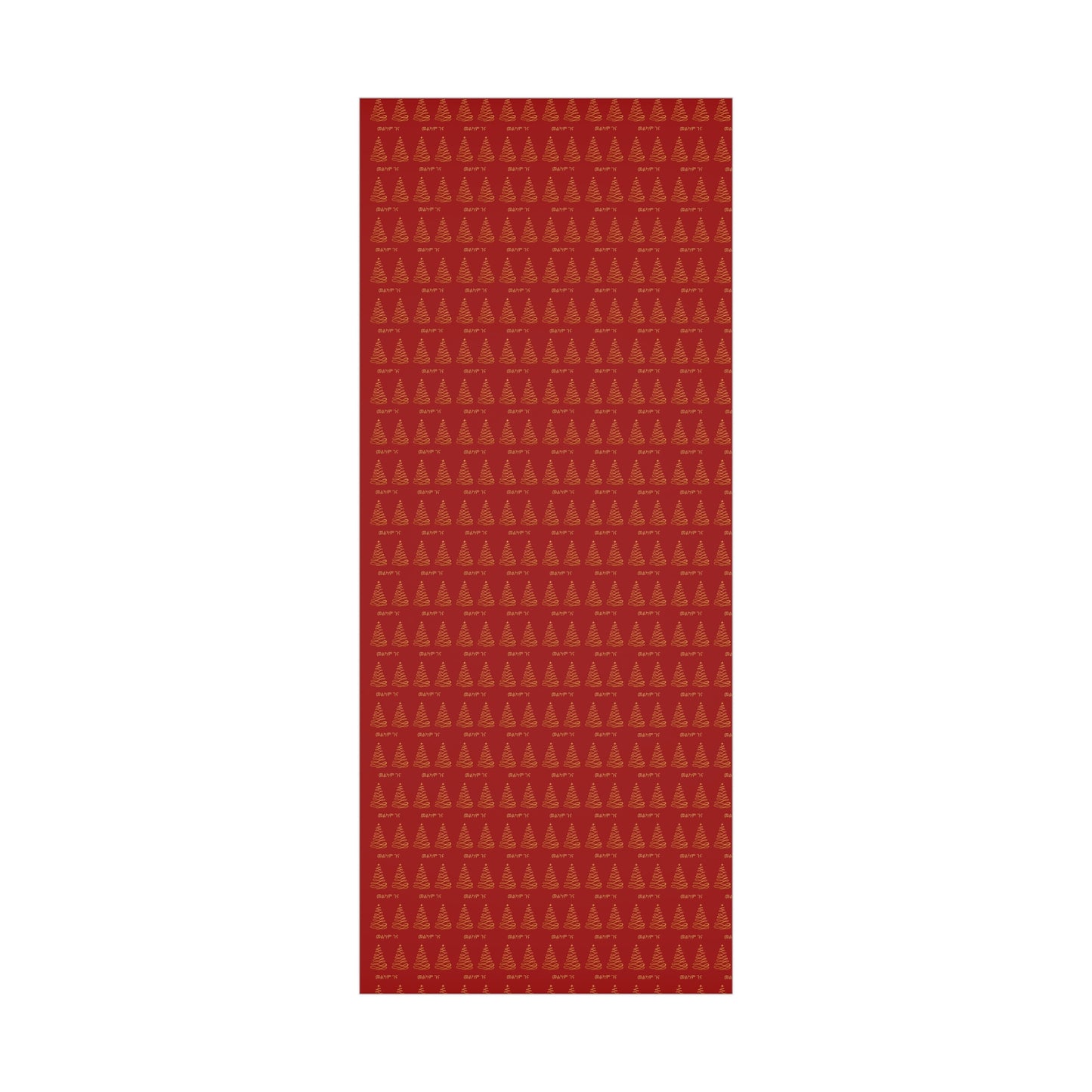 መልካም ገና Red with gold Christmas tree Gift Wrap Papers